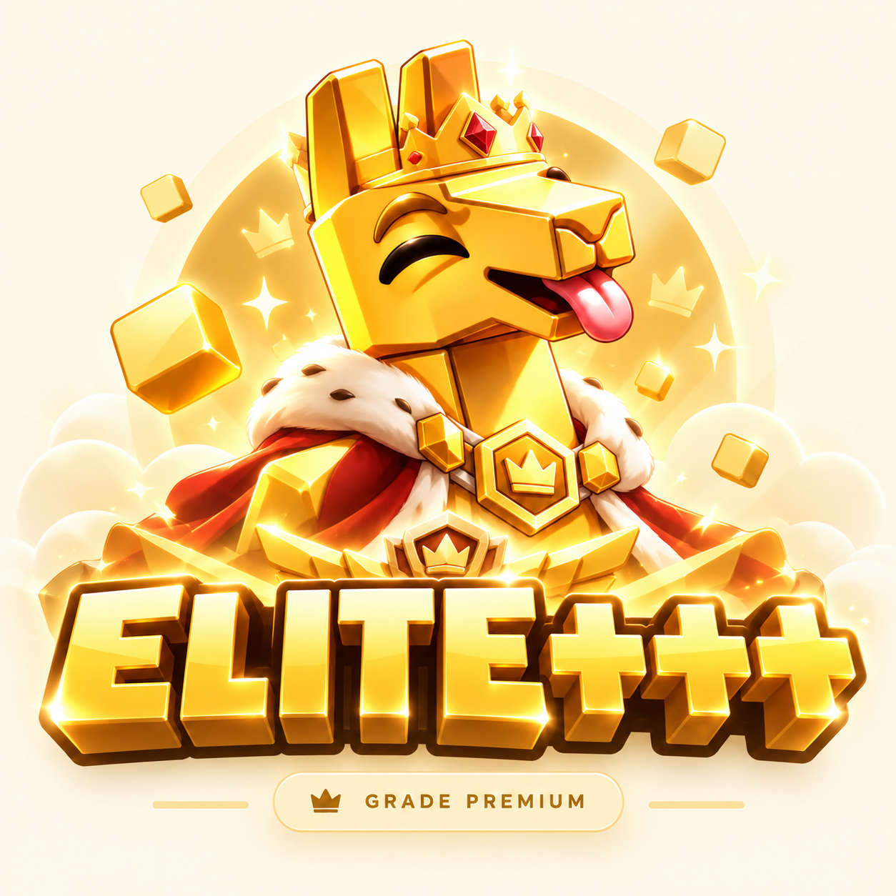 Mascotte dor&eacute;e du grade &Eacute;LITE +++