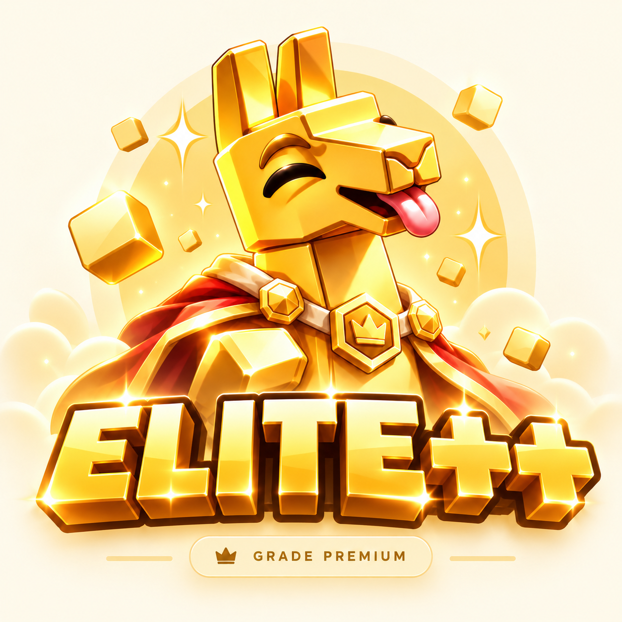 Mascotte dor&eacute;e du grade &Eacute;LITE ++