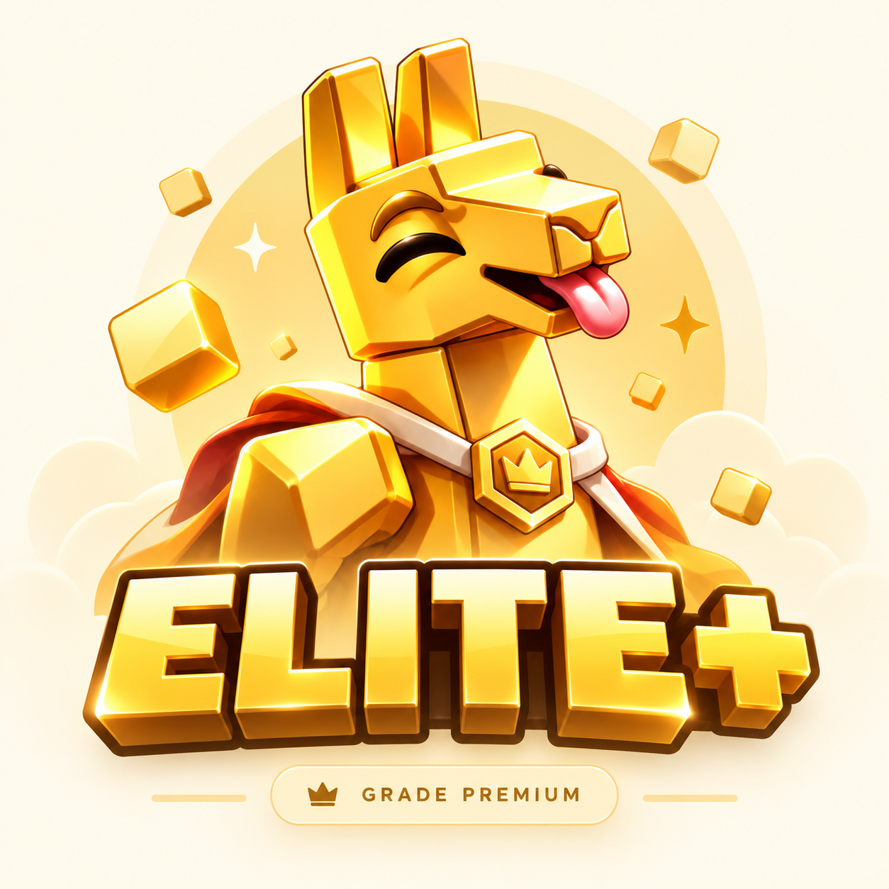 Mascotte dor&eacute;e du grade &Eacute;LITE +